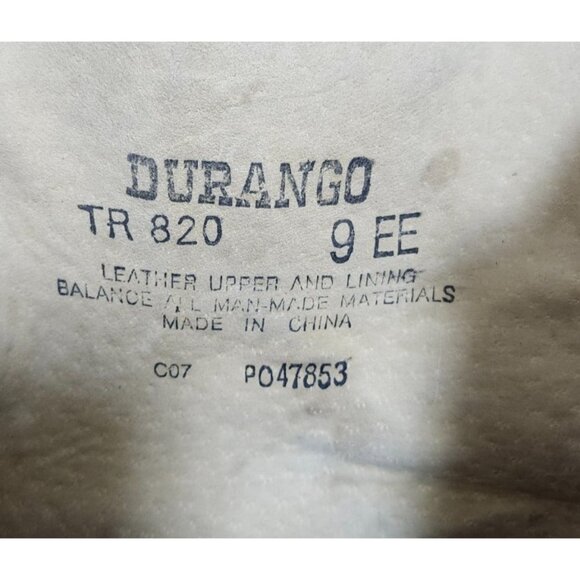 Durango TR820 Leather Biker Western Cowboy Ankle Boots Extra Wide Men's 9 EE - Picture 10 of 12